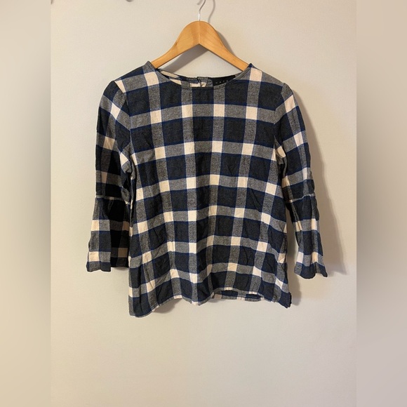 HATCH Collection Maternity Madeline Flannel Button Back Top XS/0 - Picture 1 of 6